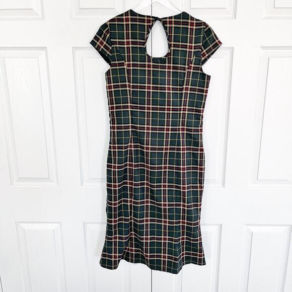 Dancing Days by Banned Poppy Tartan Plaid Pencil Wiggle Dress - Picture 7 of 8